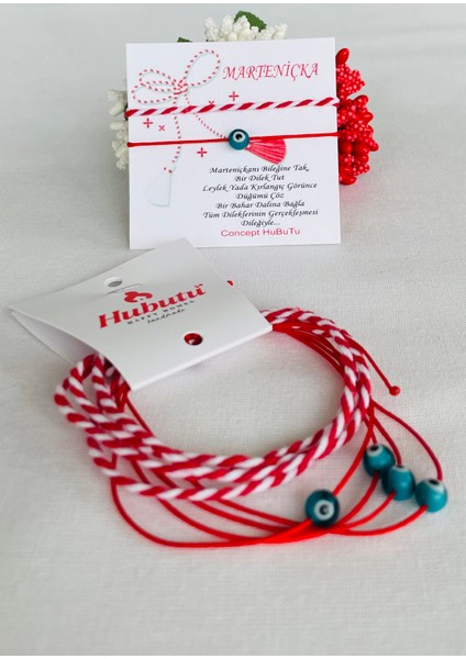 2’li 5 Set Marteniçka Kırmızı Mart Ipi Dilek Bileklik Seti
