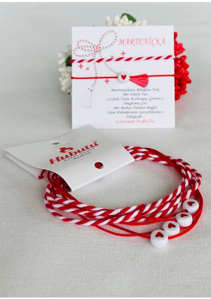 Hediyelik 2’li 5 Set Marteniçka Kırmızı Mart Ipi Dilek Bileklik Seti