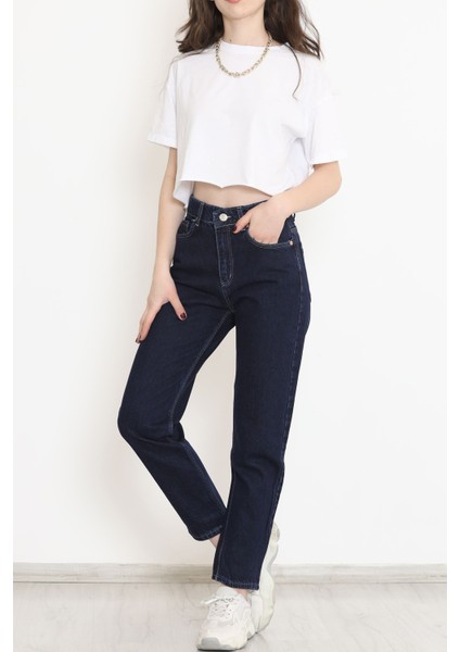 Boyfriend Kot Pantolon Koyu Mavi - 11917.1431. fiyatları