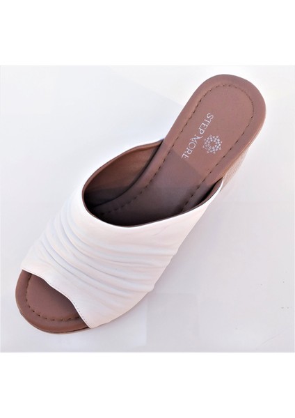 Step More Z1921 Kadın Günlük Deri Topuklu Terlik fırsatları