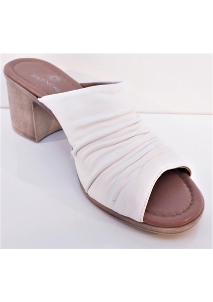 Step More Z1921 Kadın Günlük Deri Topuklu Terlik indirimleri