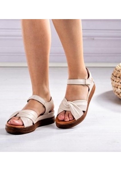 Venüs 2216403Y Kadın Hakiki Deri Çapraz Bant Ultra Comfort Sandalet