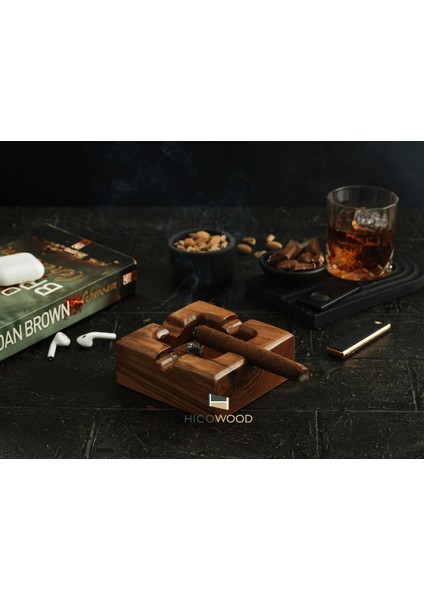Hıcowood Doğal Ceviz Kül Tablası
