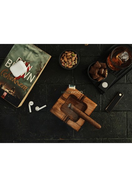 Hıcowood Doğal Ceviz Kül Tablası