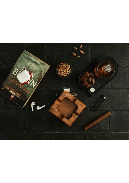 Hıcowood Doğal Ceviz Kül Tablası