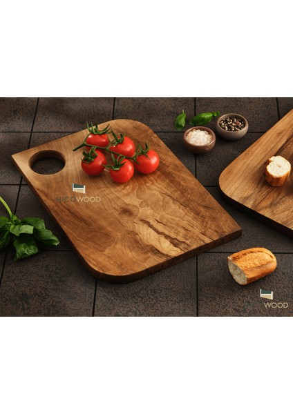 Doğal Ceviz Ağacı El Yapımı Askı Model 2'li Set Sunum Kesme Tahtası fiyatları