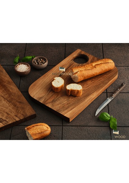 Doğal Ceviz Ağacı El Yapımı Askı Model 2'li Set Sunum Kesme Tahtası modelleri