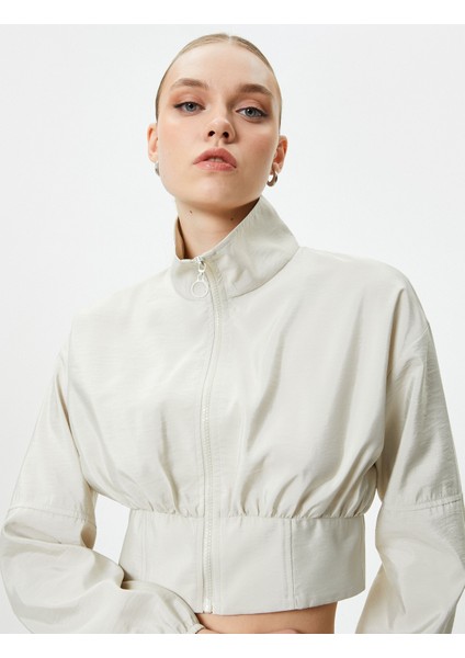 Crop Bomber Ceket Fermuarlı Dik Yaka fiyatları