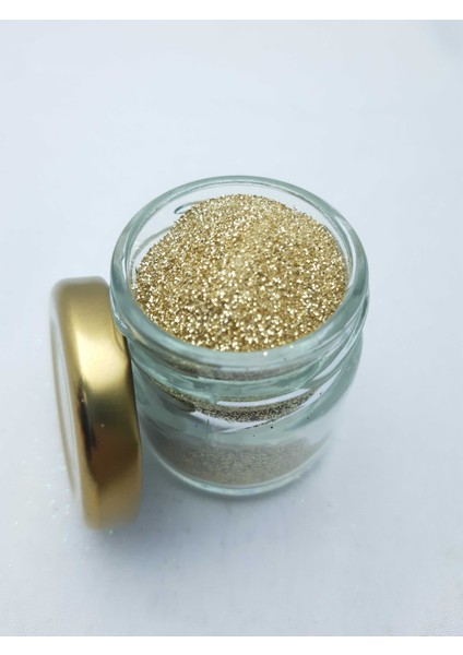 Altın Renginde Toz Sim 40 cc Kavanozda + 25 gr