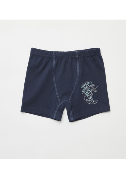 Erkek Çocuk Organik Pamuklu Likralı Boxer 4'l Ü Freestyle Robot 3505-4 modelleri