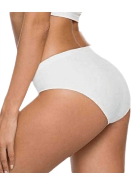 Kadın 2'li Siyah ve Beyaz Dikişsiz Lazer Kesim Iz Yapmaz Toparlayıcı Slip Külot modelleri