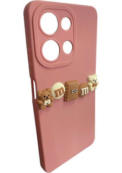 Infinix Note 30 Kılıf 3D M Bear Kamera Korumalı Silikon Kapak