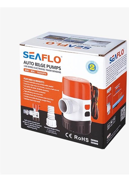 Seaflo Otomatik Sintine Pompası Çek Valfli 1100 Gph 12V