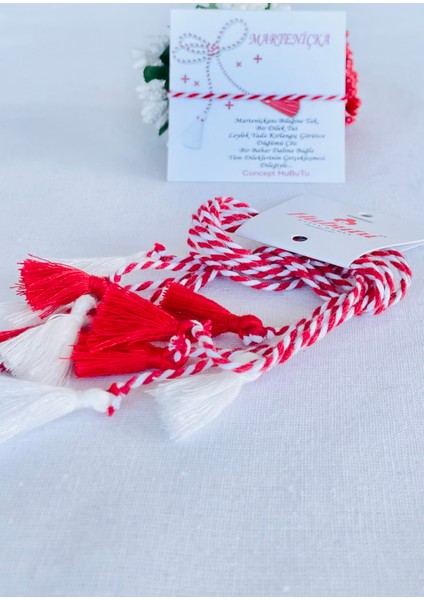 5’li Hediyelik Geleneksel Püsküllü Kartlı Jelatinli Marteniçka Dilek Bilekliği modelleri