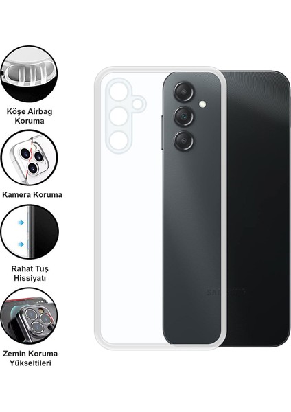 Samsung Galaxy A05S Kılıf Şeffaf Kamera Korumalı Esnek Yumuşak Silikon