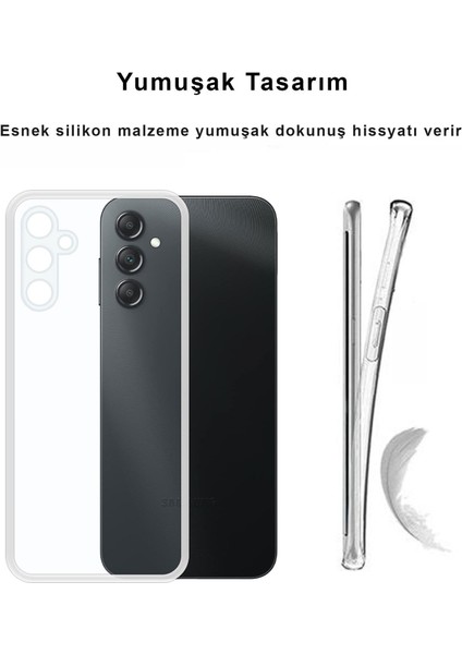 Samsung Galaxy A05S Kılıf Şeffaf Kamera Korumalı Esnek Yumuşak Silikon