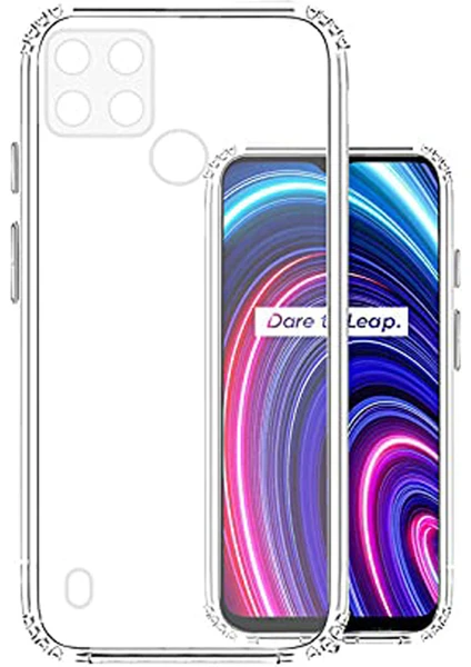 Realme C21Y Kılıf Şeffaf Kamera Korumalı Esnek Yumuşak Silikon