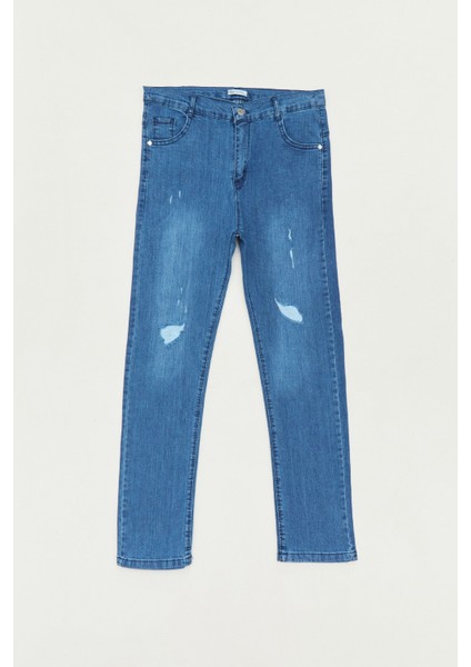 Eskitme Görünümlü Erkek Çocuk Jean
