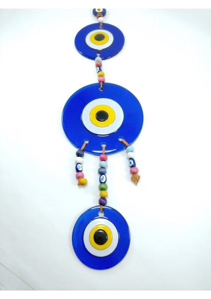 Nazar Boncuğu Duvar Dekoru El Yapımı Cam Üç Boncuklu Hediyelik Eşya modelleri