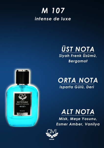 M 107 Intense De Luxe Özel Seri Erkek Parfümü 50 Ml Edp