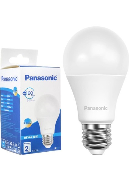 Toptan Bulurum Panasonic LED Ampul 8,5 Watt Beyaz Renk E27  Duy