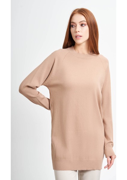 Fitilli O Yaka Camel Triko fiyatları