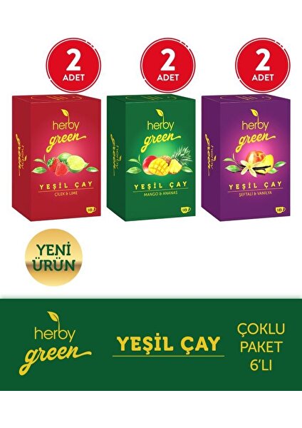 Yeşil Çay Deneme Paketi x 6 Adet