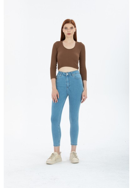 Snow Açık Kar Dar Paça Skinny Power Kot Pantalon