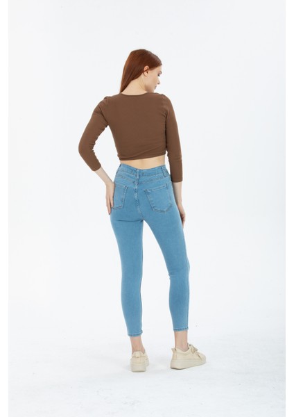 Snow Açık Kar Dar Paça Skinny Power Kot Pantalon