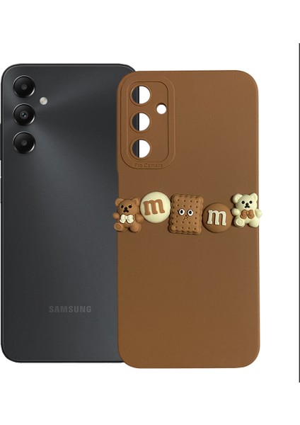 Samsung Galaxy A05S Kılıf 3D M Bear Kamera Korumalı Silikon Kapak