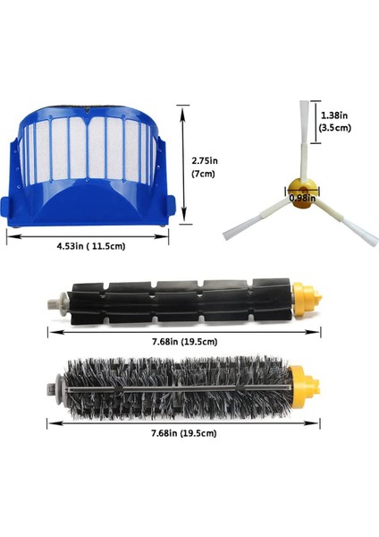 Irobot Roomba 600 Serisi Için Rulo Fırça Filtreleri 694 692 690 680 660 (Yurt Dışından) modelleri