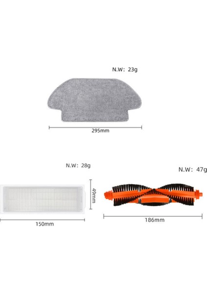 Xiaomi Mi Ana Yan Fırça Paspas Bezleri Filtresi Için 17PCS Aksesuar Kiti (Yurt Dışından)