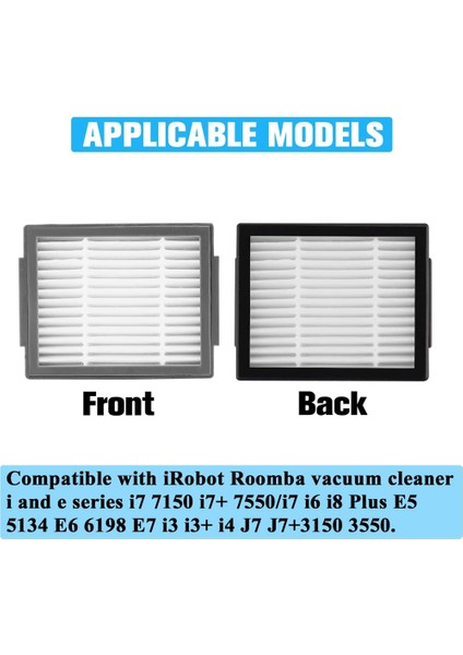 Irobot Için Roomba Filtresi Roomba E, I ve J Serisi I7 I7+/plus I3 I3+ (Yurt Dışından)