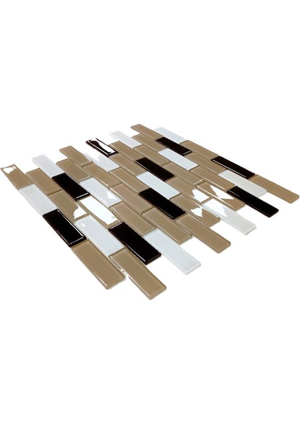 Mutfak, Banyo, Havuz, Sauna, Spa ve Yaşam Alanlarının Tüm Yüzeyleri Için Kristal Cam Mozaik. Cam Ölçüsü: 23X73 Mm. File Ölçüsü: 30X30 Cm. ( 1 Kutu = 11 File Karo = 1 M2 Fiyatıdır. )
