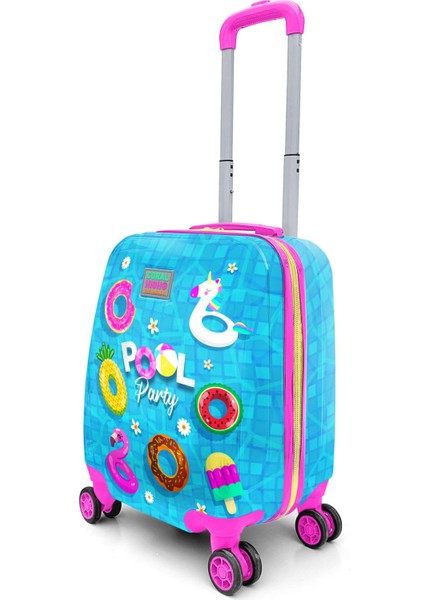 Kids Havuz Parti Desenli Çocuk Valizi 16780