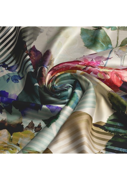 Üçgen Çiçek Desenli Pamuk Eşarp fiyatları