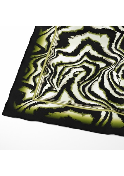 Dalgalı Çizgi Leopar Desenli Pamuk Eşarp modelleri