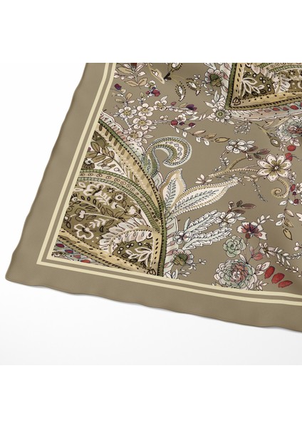 Büyük Motif Şal Desenli Pamuk Eşarp