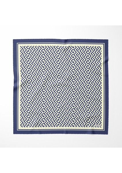 Zigzag Yollu Pamuk Eşarp