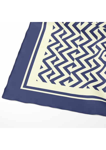 Zigzag Yollu Pamuk Eşarp