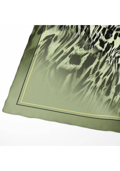 Degrade Leopar Desenli Pamuk Eşarp modelleri