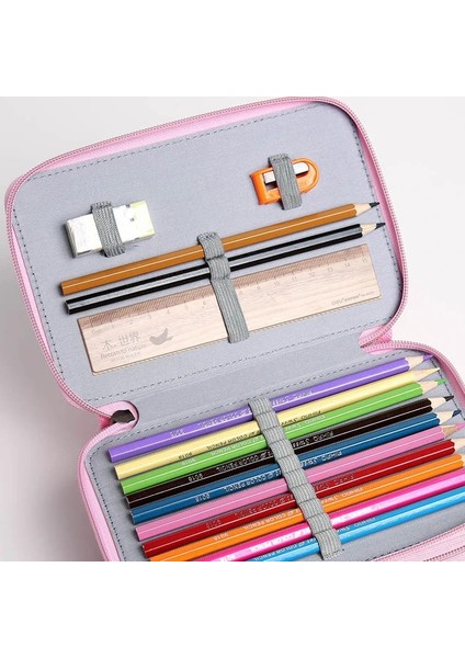 Karışık Renk Stili Kalem Kutusu Kedi Büyük Kapasiteli Tuval Kore Okul Malzemeleri Trousse Scolaire Stylo Estuche Escolar Kalem Kutusu Piornik Lapices (Yurt Dışından)