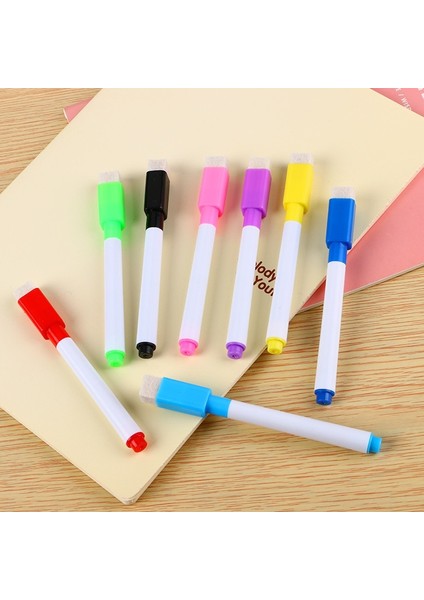 Mavi Stil 1 Adet Yaratıcı Su Bazlı Çevre Koruma Fırçalı Küçük Silinebilir Beyaz Tahta Marker Yaratıcı Sınıf Malzemeleri (Yurt Dışından)