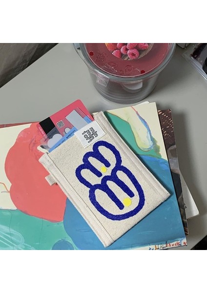 No.1 Tarzı Kore Mple Sevimli Grafiti Küçük Çiçek Kanvas Kart Çanta Erkek ve Kız Öğrenciler Mini Ultra-Ince Otobüs Banka Kartı Seti (Yurt Dışından)