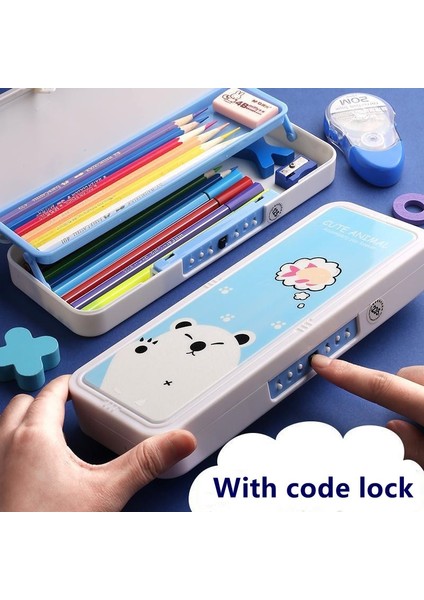 B3 Stili Şifreli Kilit Kalem Kutusu Karikatür Hayvanlar Plastik Kırtasiye Kutusu Okul Çocuklar Için Kalem Kutuları Kalem Kutusu Öğrenci Kalem Kutusu Hediyeler (Yurt Dışından) fiyatları