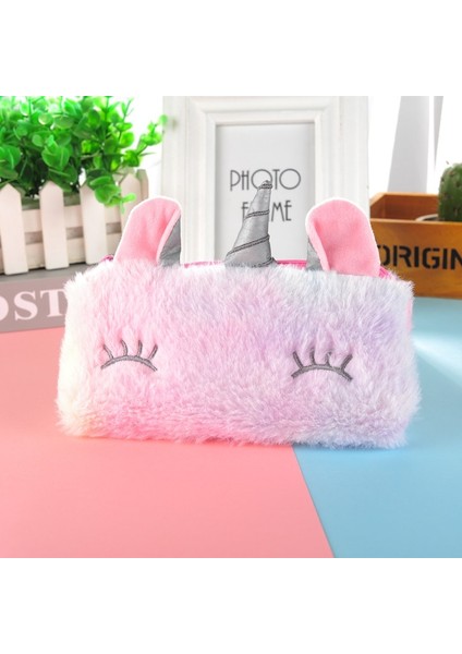 C Stili Ellen Brook Kawaii Sevimli Unicorn Peluş Kılıf Kalem Kutusu Çanta Kolye Bozuk Para Cüzdanı Cüzdan Kılıf Kılıf Çanta Okul Malzemeleri Hediye (Yurt Dışından)