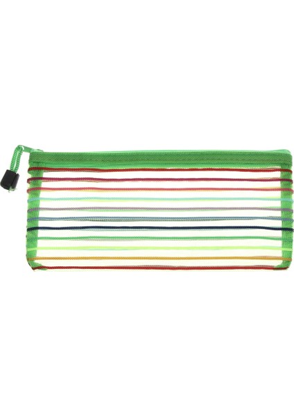 Yeşil2 Tarzı Basit Fermuar Kalem Gökkuşağı Renkli Durumda Kozmetik Saklama Çantaları Bozuk Para Cüzdanı Renkli Naylon Çanta Kırtasiye Ofis Öğrencisi (Yurt Dışından)