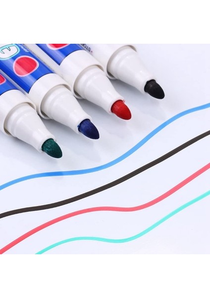 Resim Renk Stili 8 Adet Büyülü Kuru Silme Işaretleyiciler Su Boyama Kalem Beyaz Tahta Marker Kalemler Seti Doodle Su Yüzen Kalemler Boyama Aracı (Yurt Dışından)