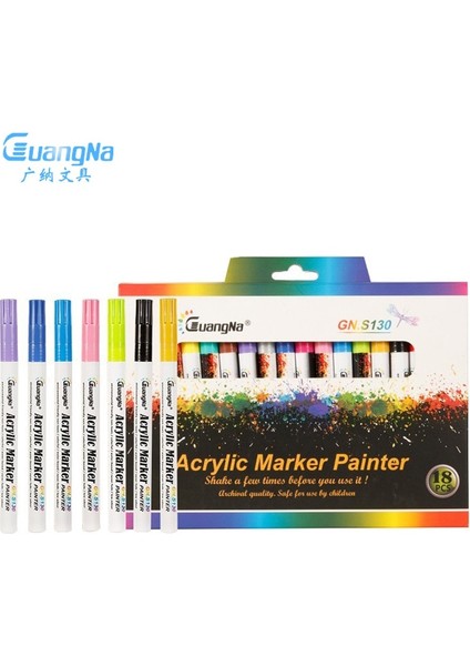 6 Renk Stili 20 Renk Akrilik Boya Marker Kalem Sanat Marker Kalem Seramik Kaya Cam Porselen Kupa Tuval Kalıcı Boya Marker Kırtasiye (Yurt Dışından) fiyatları