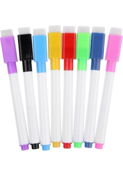 Karışık Renk Stili 1 Takım Manyetik Beyaz Tahta Kalem Silinebilir Işaretleyici Ofis Okul Malzemeleri 8 Renk (Yurt Dışından)